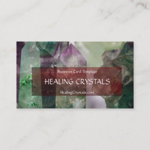 Carte De Visite Crystal Fluorite Cristal Cristal de guérison