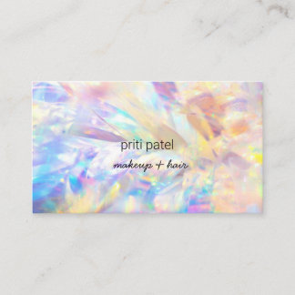 Carte De Visite Crystal Holographique maquillage cheveux Lash ongl