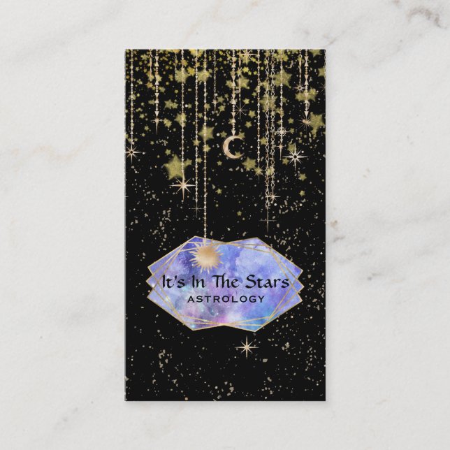 Carte De Visite *~* Crystals Cosmos Astrology Stars Luna (Devant)