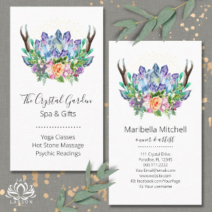 Carte De Visite Crystals Yoga Energy Healer Psychic Reiki Spa
