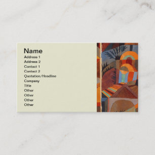 Carte De Visite Cubisme Abstrait coloré Klee Temple Gardens