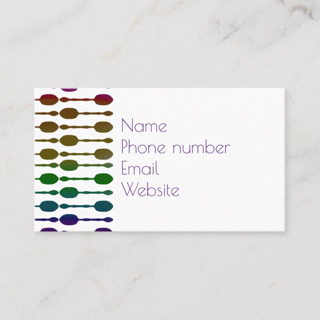 Carte De Visite Cuillères (Devant)