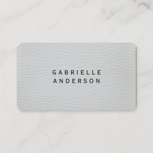 Carte De Visite Cuir blanc élégant professionnel