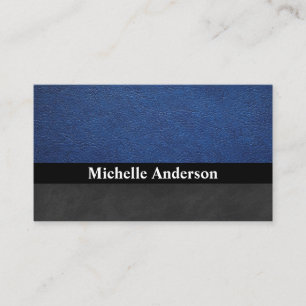 Carte De Visite Cuir bleu   Texture noire