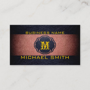 Carte De Visite Cuir Brown et noir