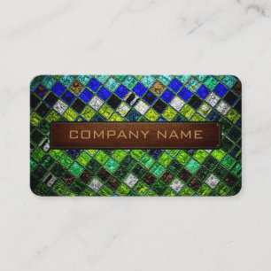 Carte De Visite Cuir de mosaïque Abstraite moderne look #13