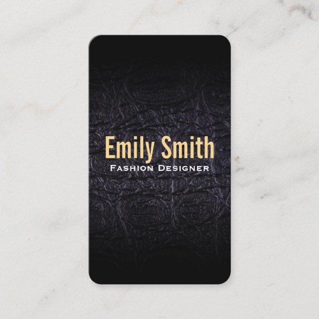 Carte De Visite Cuir Faux (crocodile) (Devant)