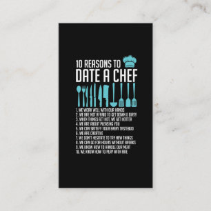 Carte De Visite Cuisine amusante Chef Dîner Humour Simple Cuisinie