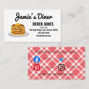 Carte De Visite cuisine classe restauration diner crêpes restauran