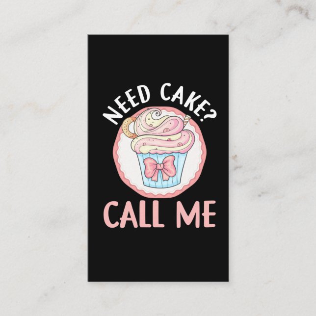 Carte De Visite Cuisine Cupcake Baker Humour Boulangerie Pâtisseri (Devant)