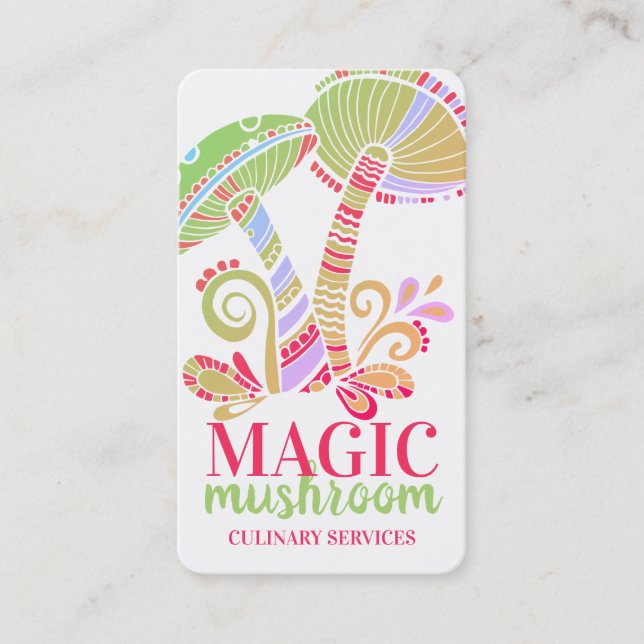 Carte De Visite Cuisine de champignons Super (Devant)