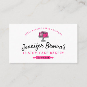 Carte De Visite Cuisine de gâteaux boulangerie Chef pâtisserie
