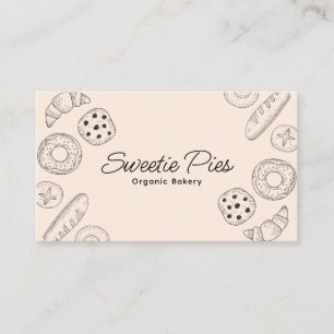 Carte De Visite Cuisine et Cuisine Fun Noir & Beige