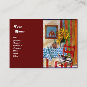 Carte De Visite CUISINE ITALIENNE À FLORENCE, rouge