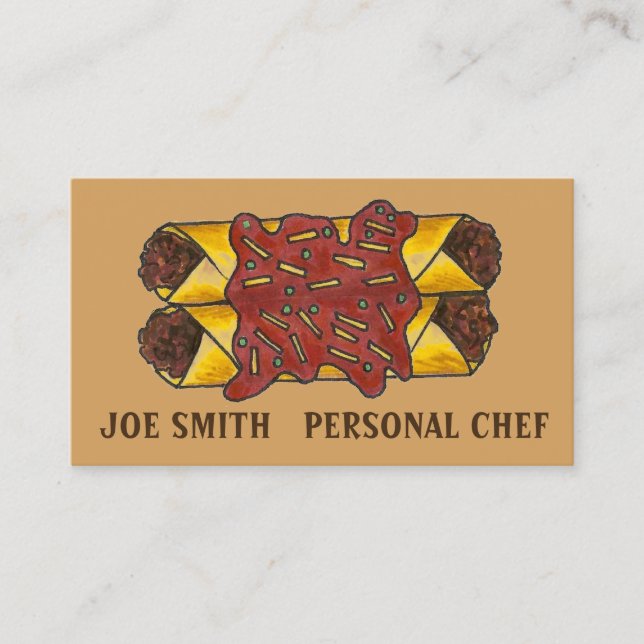 Carte De Visite Cuisine mexicaine Enchiladas Chef personnel Cuisin (Devant)