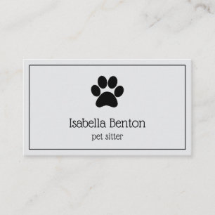 Carte De Visite Cuisine minimaliste Animaux de compagnie Sitter Ch