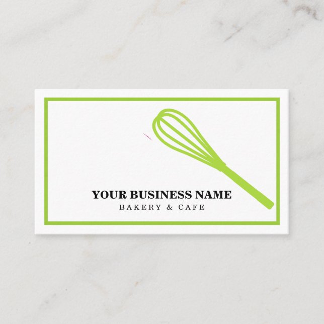 Carte De Visite Cuisine moderne Boulangerie à Whisk (Devant)