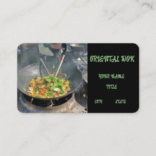 Carte De Visite cuisine orientale remuez les nouilles de friture
