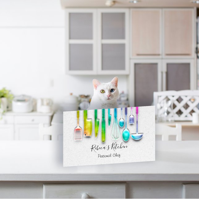 Carte De Visite Cuisine Personnel Chef Restaurant Restauration Arc (Créateur téléchargé)