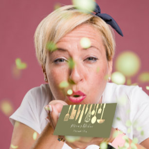 Carte De Visite Cuisine Personnel Chef Restaurant Restauration Ver