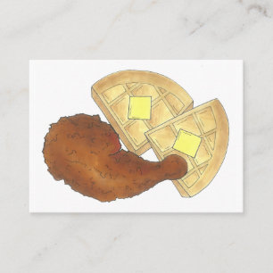 Carte De Visite Cuisine soule classique Poulet frit et gaufres Din