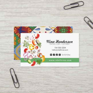 Carte De Visite Cuisine végétarienne hachée ou restauration ou res