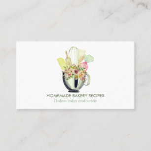 Carte De Visite Cuisinier Chef Aquarelle Cuisine Ustensiles Boulan