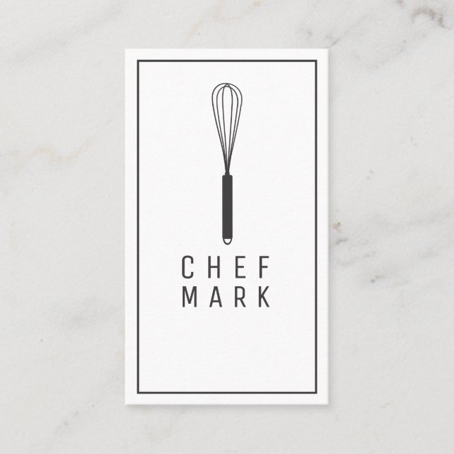 Carte De Visite Cuisinier Cuisine Restaurant Nourriture (Devant)