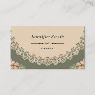 Carte De Visite Cuisinière - Vintage Chic Floral