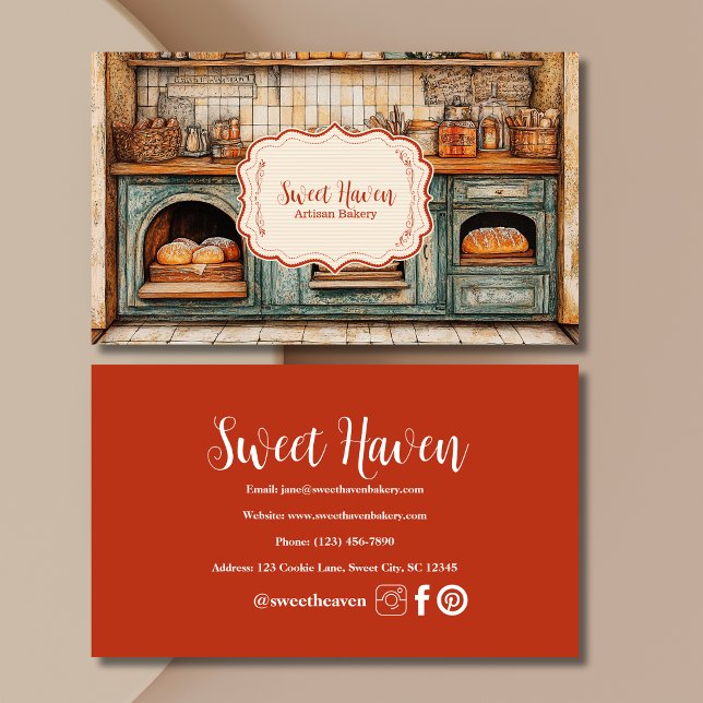 Carte De Visite Cuisson rustique (Créateur téléchargé)