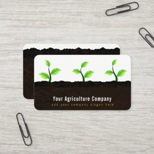 Carte De Visite Cultiver les semis dans l'agriculture du sol Horti