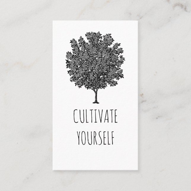 Carte De Visite Cultivez-vous arbre fruitier de floraison (Devant)