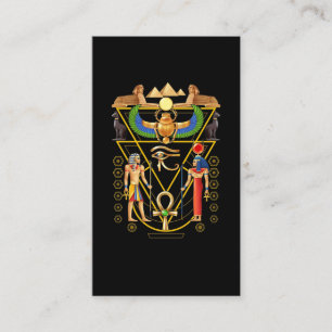 Carte De Visite Culture égyptienne Scarab Artefact Ankh Horus Oei