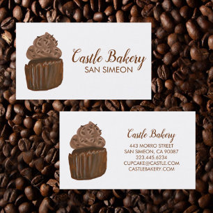 Carte De Visite CUPCAKE BAIGNOIRE Pâtisserie Chef Chocolat modern