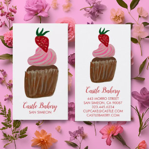 Carte De Visite CUPCAKE BAIGNOIRE Pâtisserie Chef moderne