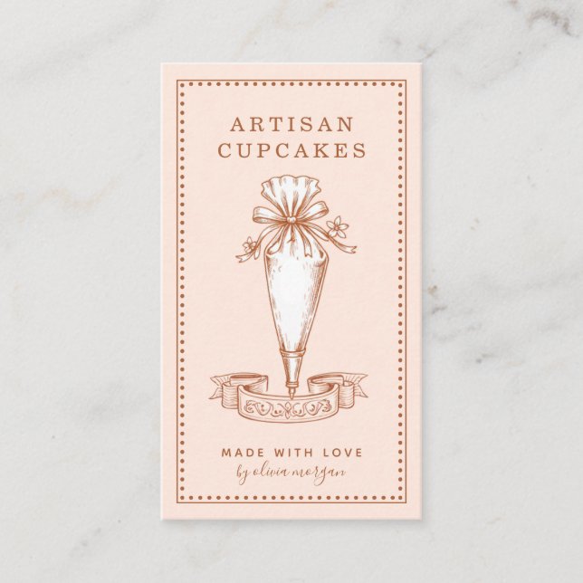 Carte De Visite Cupcake Baker Bakery Pastry Chef (Devant)