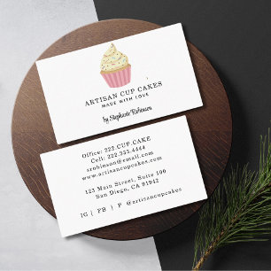 Carte De Visite Cupcake Baker Pâtisserie Chef Restauration