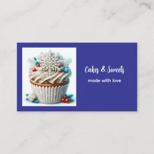 Carte De Visite Cupcake Boulangerie Pâtisserie Chef Snowflakes