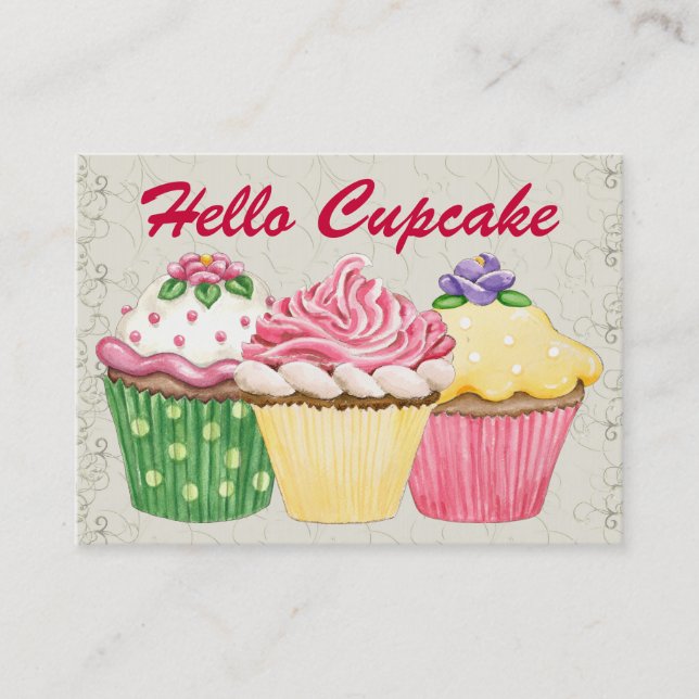 Carte De Visite Cupcake / Boulangerie - SRF (Devant)