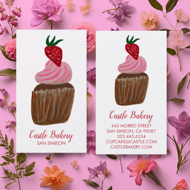 Carte De Visite CUPCAKE CUPCAKE boulangerie pâtisserie Chef modern (Créateur téléchargé)