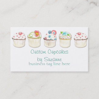 Carte De Visite Cupcake Dessert Boulangerie Identité d'entreprise
