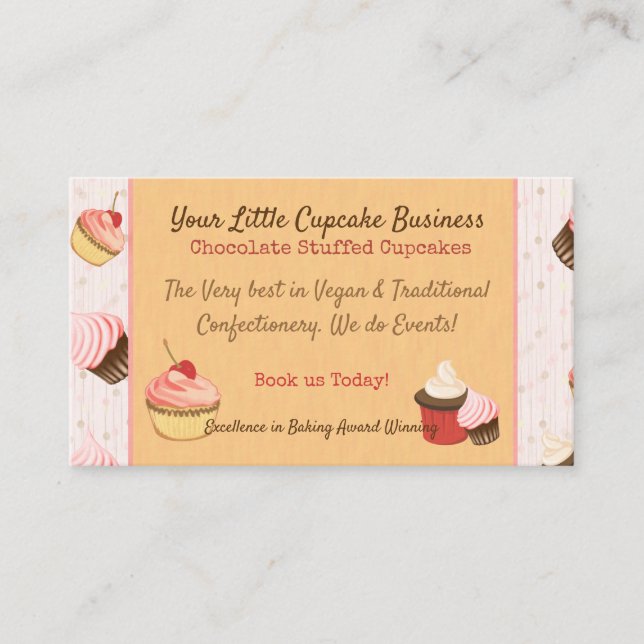Carte De Visite Cupcake Fun (Devant)