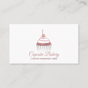 Carte De Visite Cupcake Rose or Cute