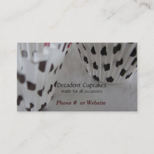 Carte De Visite Cupcakes au thème pois