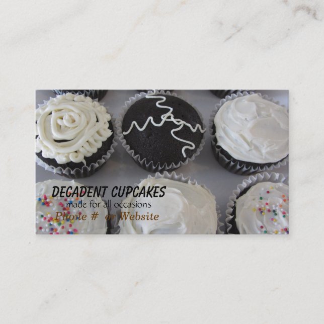Carte De Visite Cupcakes décadents (Devant)