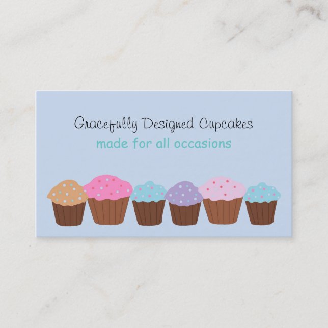 Carte De Visite Cupcakes Gracieusement Conçus (Devant)