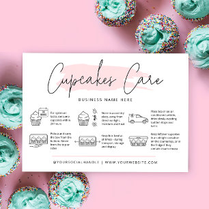 Carte De Visite Cupcakes Instructions pour la prise en charge Aqua