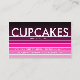 Carte De Visite CUPCAKES rose