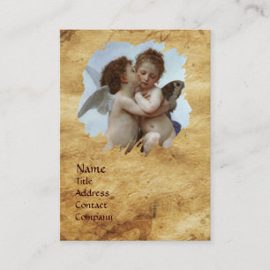 Carte De Visite Cupidon et psychique en tant que parchemin pour en