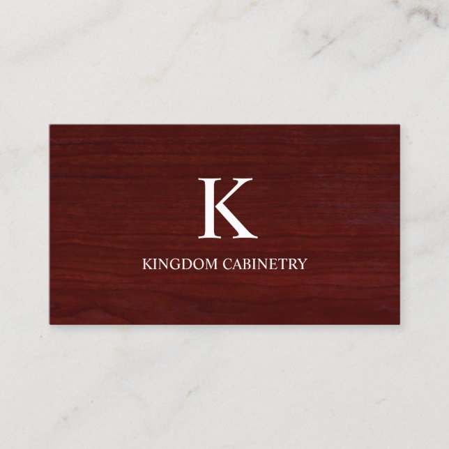 Carte De Visite Custom Cabinets Business Card Template (Devant)